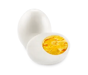 With egg