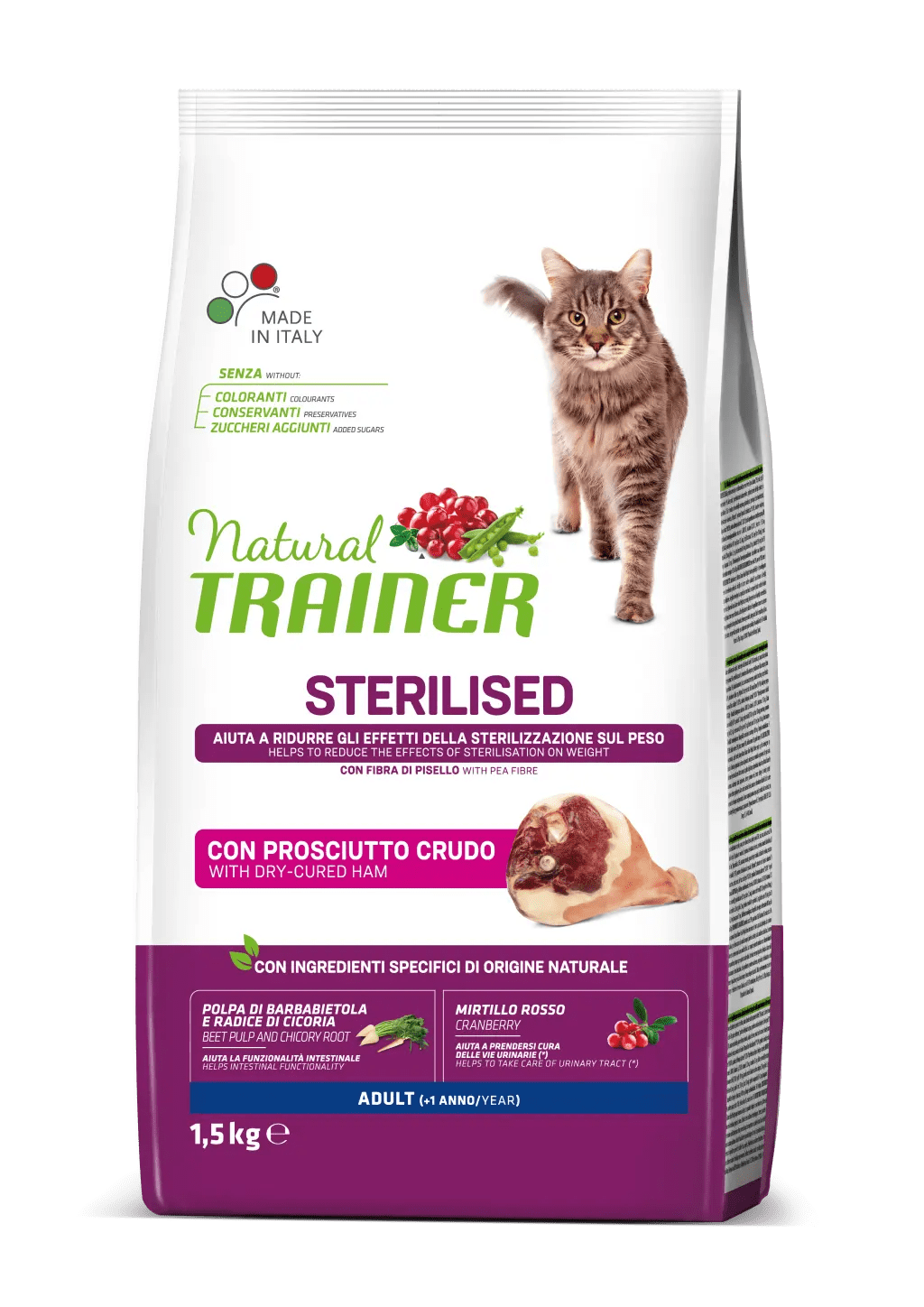 Dry Cured Ham Adult for Cats Natural Trainer