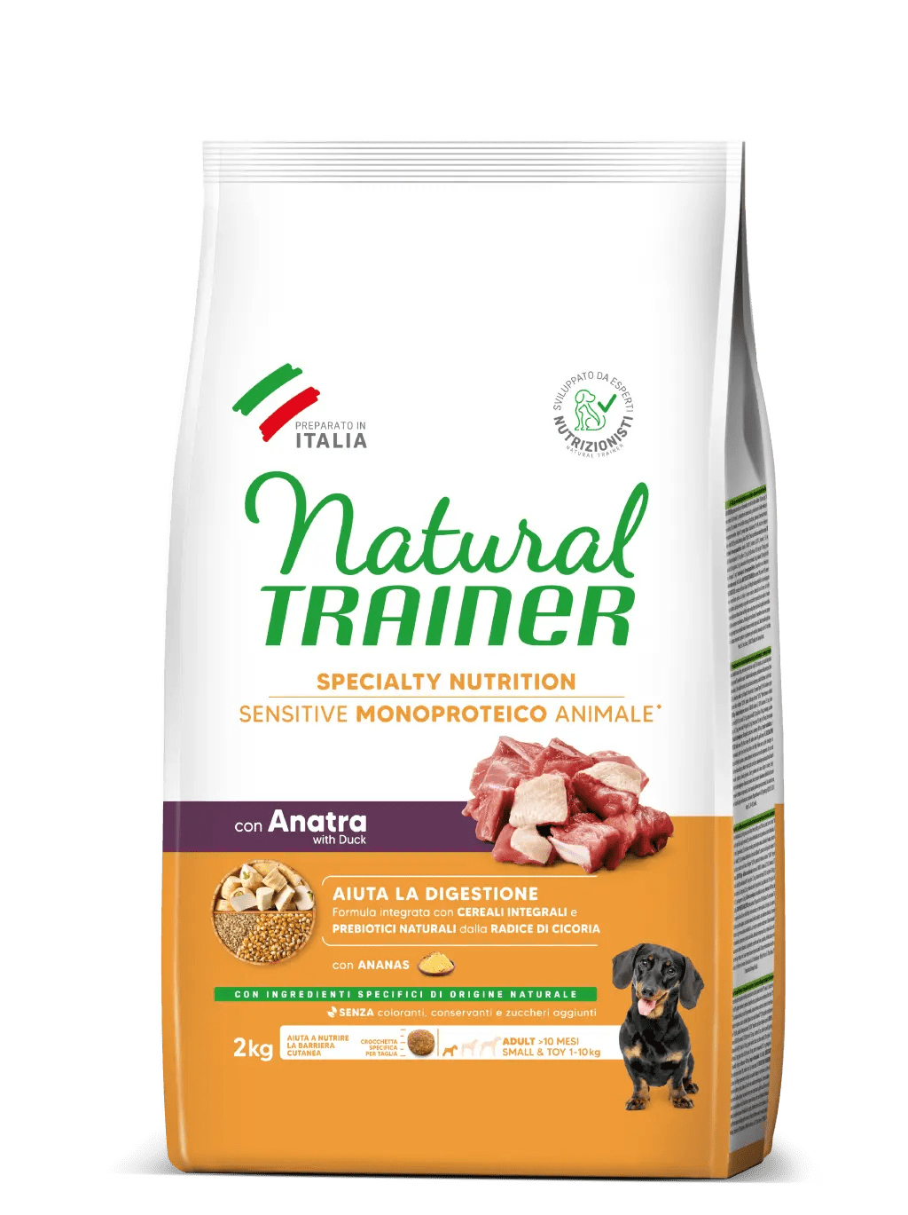SPECIALTY NUTRITION SENSITIVE MONOPROTEICO ANIMALE NO GLUTEN SMALL&TOY ADULT WITH DUCK AND WHOLE CEREALS