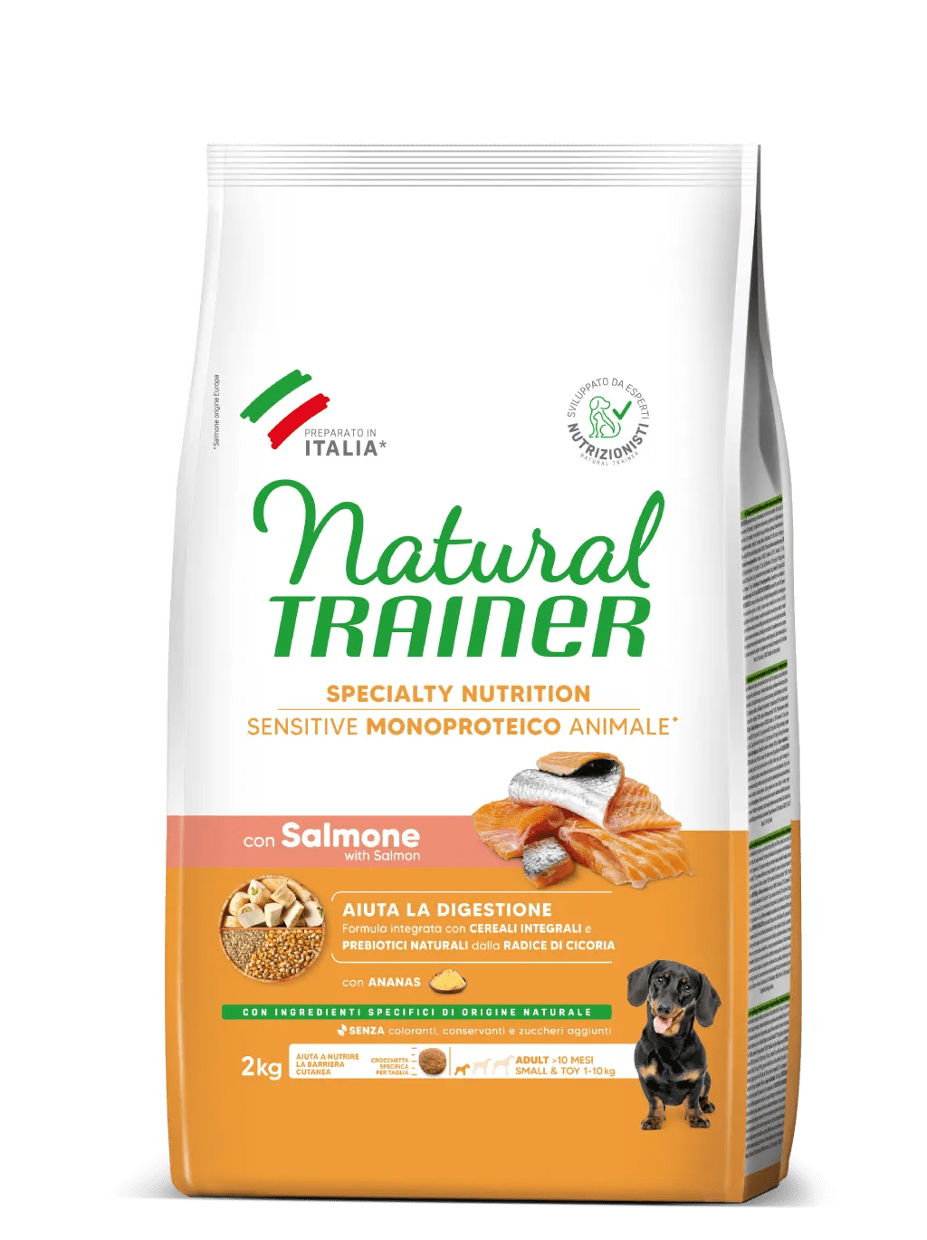 SPECIALTY NUTRITION SENSITIVE MONOPROTEICO ANIMALE NO GLUTEN SMALL&TOY ADULT CON SALMONE E CEREALI INTEGRALI