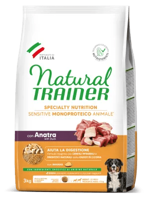 SPECIALTY NUTRITION SENSITIVE MONOPROTEICO ANIMALE NO GLUTEN MEDIUM&MAXI ADULT WITH DUCK AND WHOLE CEREALS