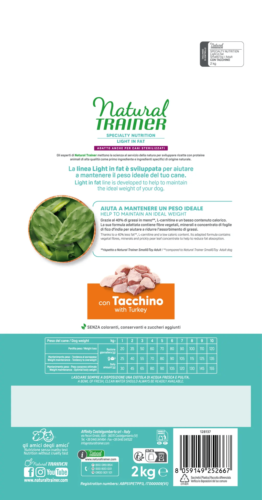 SPECIALTY NUTRITION LIGHT IN FAT SMALL&TOY ADULT CON TACCHINO