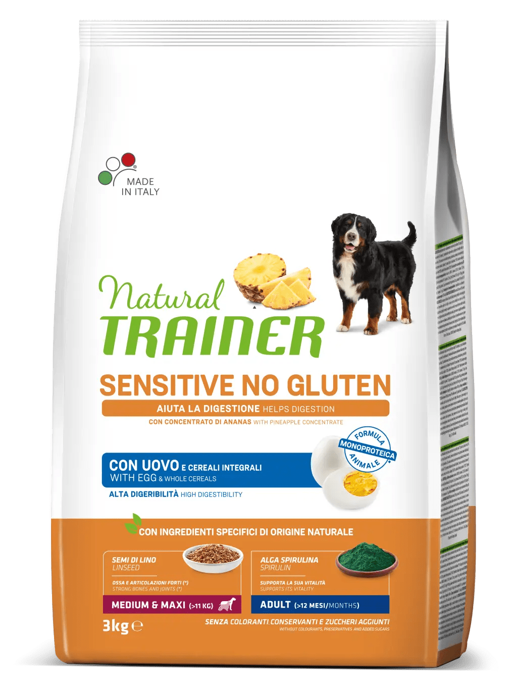 Sensitive No Gluten Medium&Maxi Adult con huevo y cereales integrales