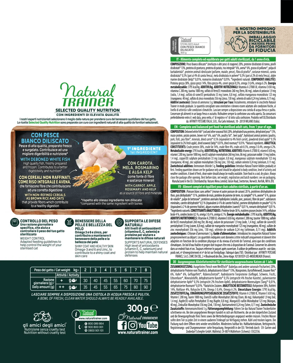 SELECTED QUALITY NUTRITION - ADULT STERILISED - CON PESCADO BLANCO SIN ESPINAS
