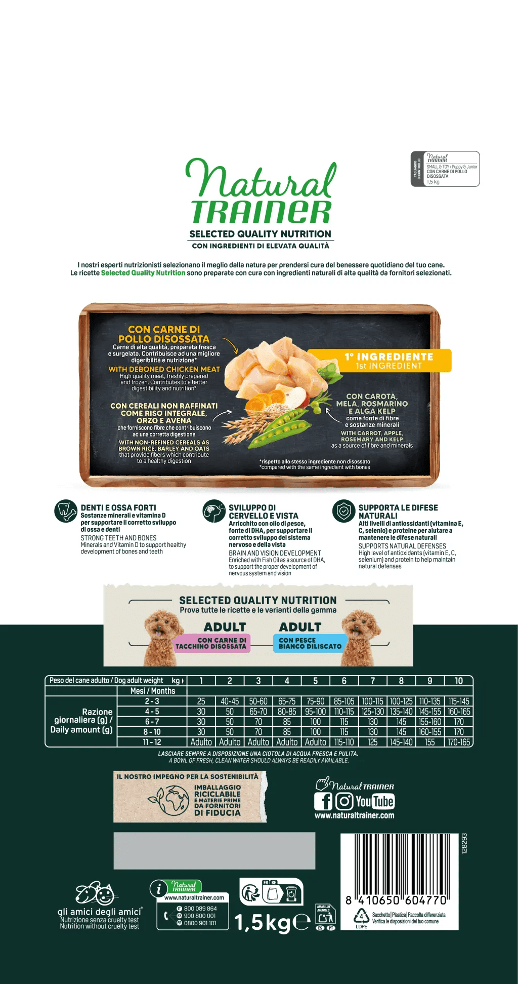 SELECTED QUALITY NUTRITION - PUPPY MINI -  CON CARNE DESHUESADA DE POLLO