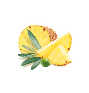 With pineapple and olive leaf concentrates