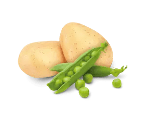 With Potatoes and Peas